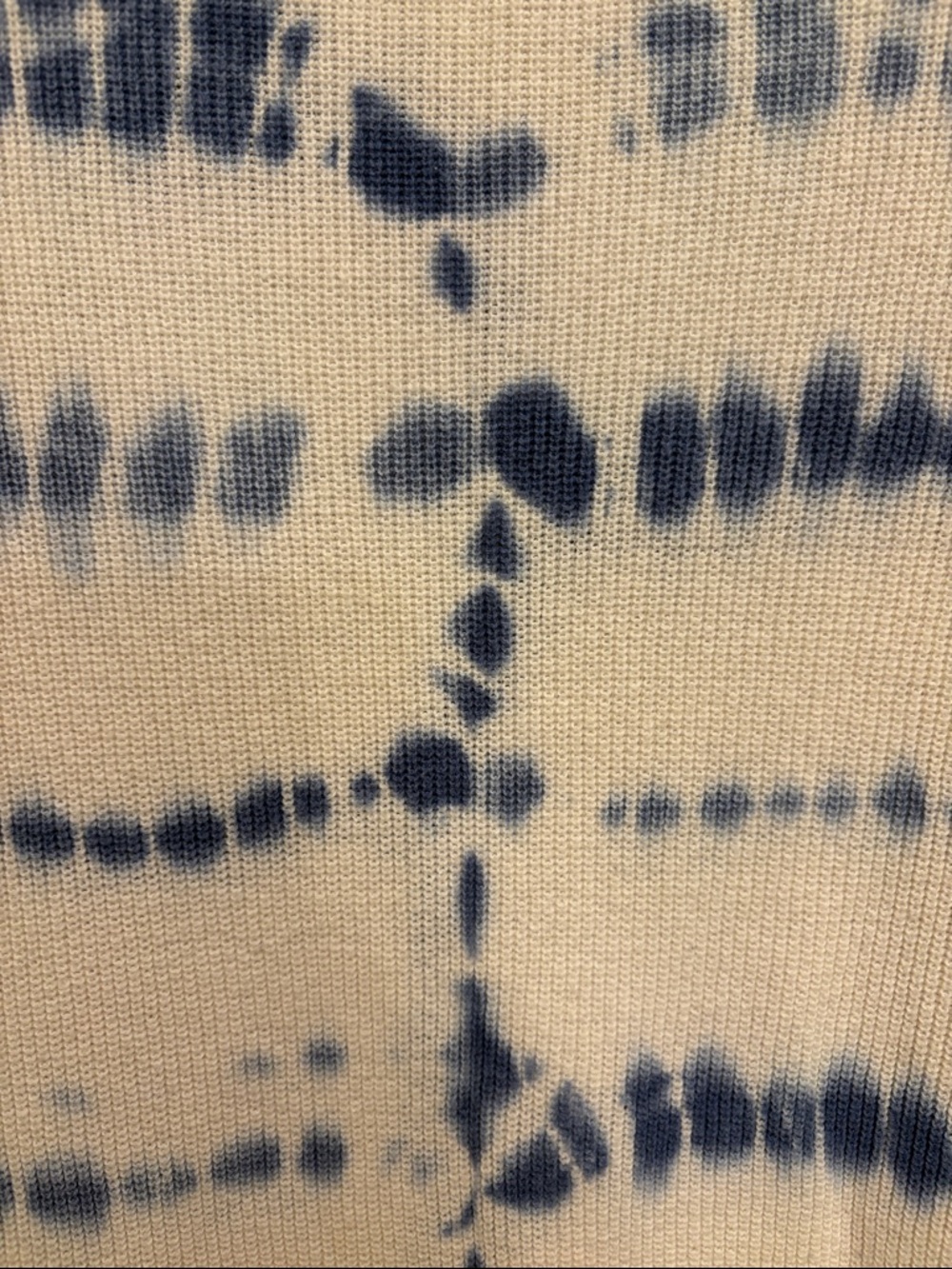 INC International Concepts Blue and Off-White Tie-Dye Crewneck Sweater - Picture 5 of 7